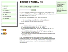 Tablet Screenshot of abkuerzung.ch